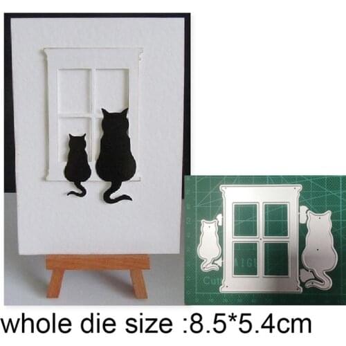 Craft dies Cats Sits on Window Metal Cutting Dies Stencils For DIY Scrapbooking dies Paper/photo Card Embossing Die Cut New 2020