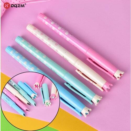 1PC 0.38mm Korean Fountain Pen Fine Nib Pens For School Writing Office Supplies Stationery Color Random Size: 13.5cm