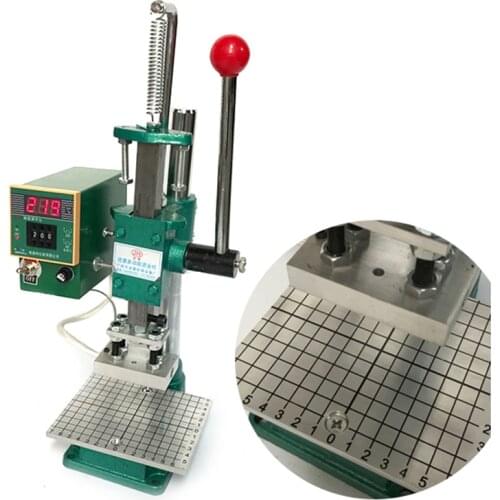 Hand Operated Hot Foil Stamping for Leather Pure Shoes Logo Press Machine