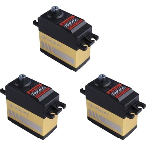 3pcs K-power MM0600 58G 6.5KG Analog Metal Gear Standard Micro RC Servo For RC Robot/ Airplane/Car/Boat/Retract Landing Gear