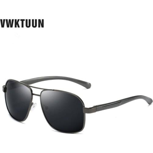 VWKTUUN Sunglasses Men Polarized Sunglasses Mens Driving Mirrors Aluminum Magnesium Black Frame Eyewear Male Sun Glasses UV400