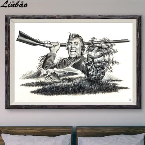 V163 1955 Burt Lancaster In The Kentuckian Vintage Classic Movie Custom Silk Poster Home Deco Wall Art Christmas Gift