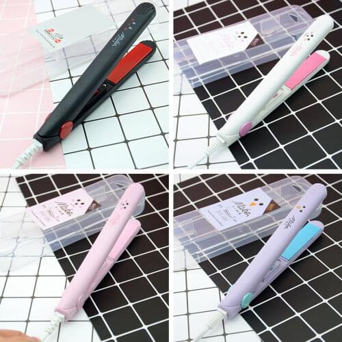Hair Straightener Curler Portable Ceramic Curling Iron Wand Roller Hairdressing Tool with Storage Box for Women Girls Gift
