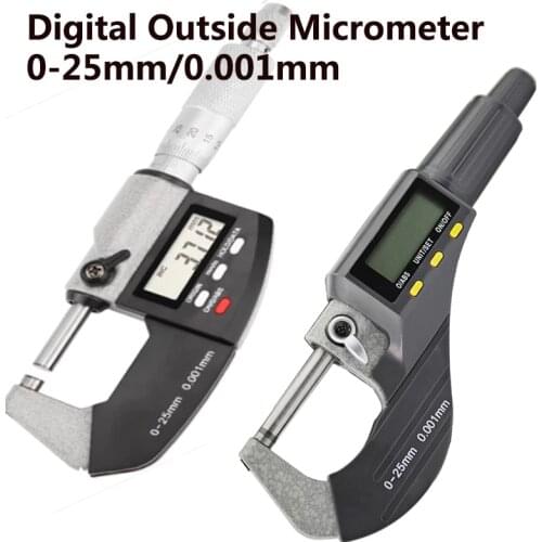 High Quality 0-25mm Micron Digital Outside Micrometer Electronic Micrometer Gauge 0.001mm Digital Gauge Measuring Tools