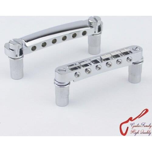 1 Set Chrome GuitarFamily Tune-O-Matic Electric Guitar Bridge And Tailpiece MADE IN KOREA