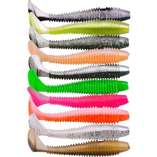 10pcs/Bag Soft Lures Silicone Bait 1.8/3/3.2g Goods For Fishing Sea Fishing Accessories Swimbait Wobblers Artificial Lure Tackle