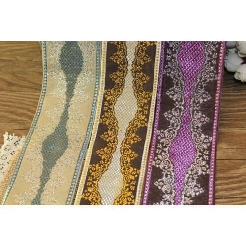 5yards/lot wide 6cm Woven Jacquard Ribbon classical design curtain and clothing accessory LS-9830