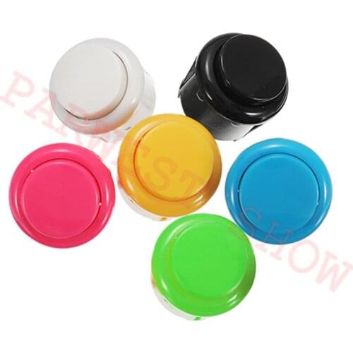 50PCS/LOT Multi Color Arcade Push Button/SANWA Type Arcade Switch Buttons/24mm Small Round Arcade Buttons for DIY Arcade Kits