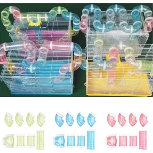 8 Pcs/set DIY Hamster Tunnel Toy Pet Sports Training Pipeline Transparent Runway Toy Pet Hamster Game Tool WF1013