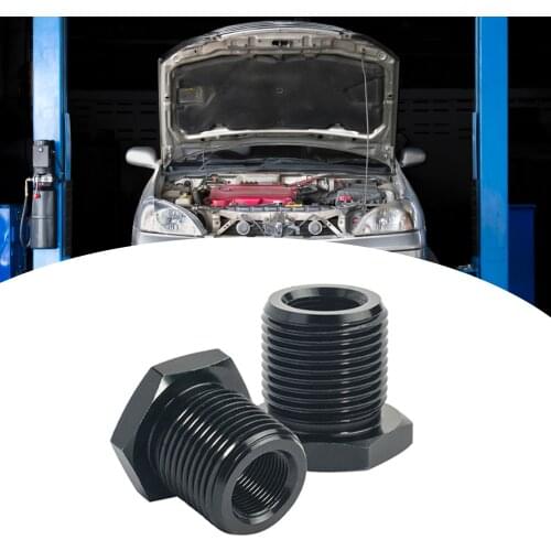 1Pc 1/2-28 to 3/4-16 Adapter Automotive Aluminum Alloy Thread Oil Filter Adapter Black