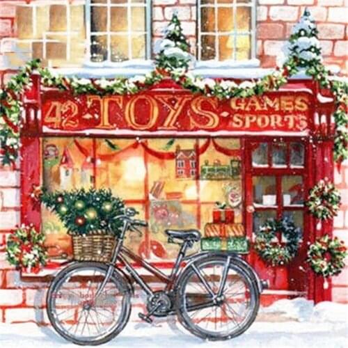 ARMYQZFull diamond square diamond round diamond painting 5D landscape diamond art embroidery cross stitch christmas decorations