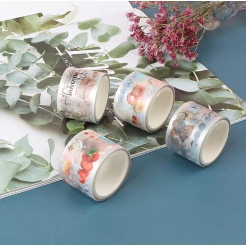 1pc Vintage Old Object Bullet Journal Handmade Decorative Washi Tape Transparent Label Stickers Adhesive Tape Decor DIY Planner