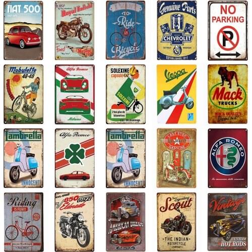 Historic route66 License plate vintage tin sign wall stciker for garage shop bar hot rod poster