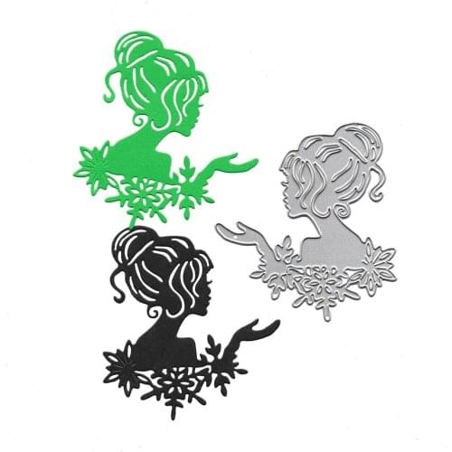 Beauty Girl Metal Cutting Dies Scrapbooking Embossing Folders for Card Making Craft Stencil Hobby Punching Molds