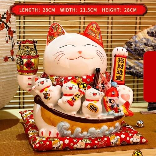Creamic Fortune Cat Money Lucky Cat Can Shake Hands Maneki Neko Home Decoration Gifts Lovely Ornament Lucky Gift