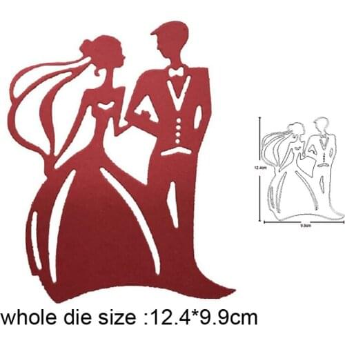 Metal cutting dies cut die mold couple bride groom decoration Scrapbooking die paper craft knife mould blade punch stencils dies