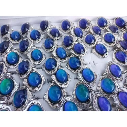 Fashion crystal round semicircle adjustable mood rings straw hat modelling change color ring free shipping 5pcs/lot