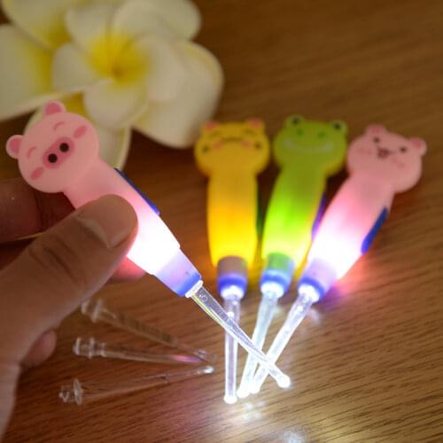 Baby Care Ear Spoon Light Child Ears Cleaning with Light Earwax Spoon Digging Luminous Dig Ear Cartoon Spoon Child