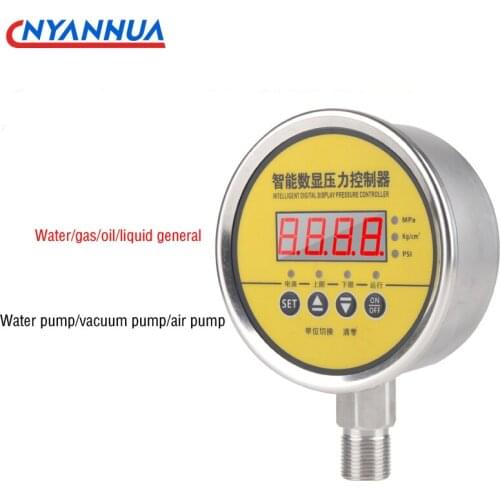 Stainless Steel Electric Contact Pressure Gauge Shockproof Boiler Pressure Controller Switch Air Pressure Automatic Switch