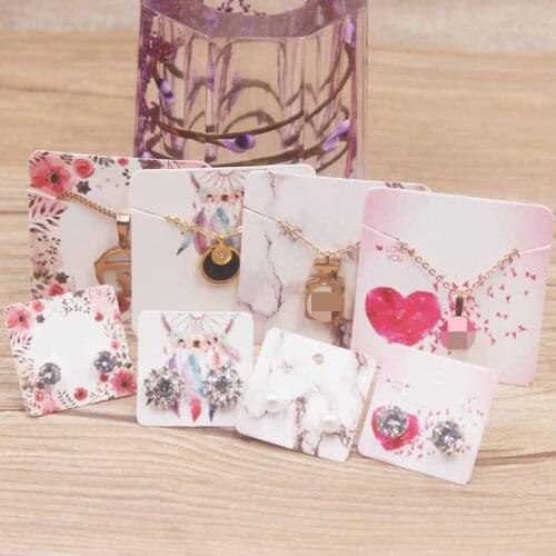 New sale arrival 5*5cm Fashion jewelry charms/ pendant /necklace package paper card mix styles l3*3cm stud earring hang tag card