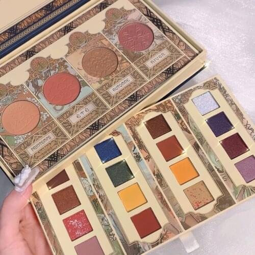 Renaissance Eyeshadow Palette Blush Palette Face Color Water Proof Cute Makeup Palette Cheap Womens Cosmetics