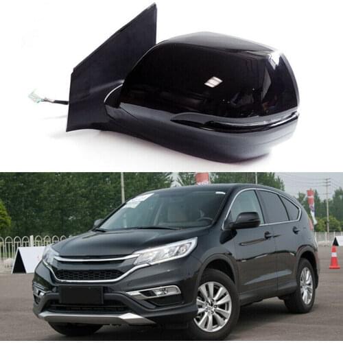 Fit For Honda CRV 2012 2013 2014 2015 Black Rearview Mirrorsa Left Side Mirror Assembly (9 Wire)