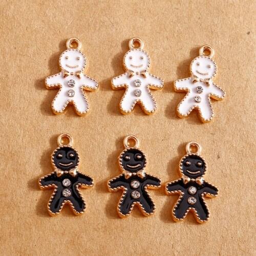 10pcs 11*17mm Enamel Human Being Charms for Jewelry Making Earring Pendants Bracelets Necklace Charms DIY Findings