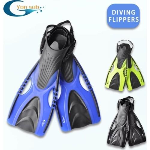 YON SUB Professional Flexible Scuba Diving Fins For Adult Adjustable Open Heel long flippers For Snorkeling Swimming Diving