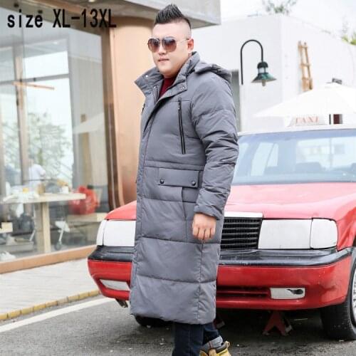 New Down Jacket Men Fashion Warm Coat X-long White Duck Down Thick Loose Casual high quality super large size XL-11XL 12XL 13XL