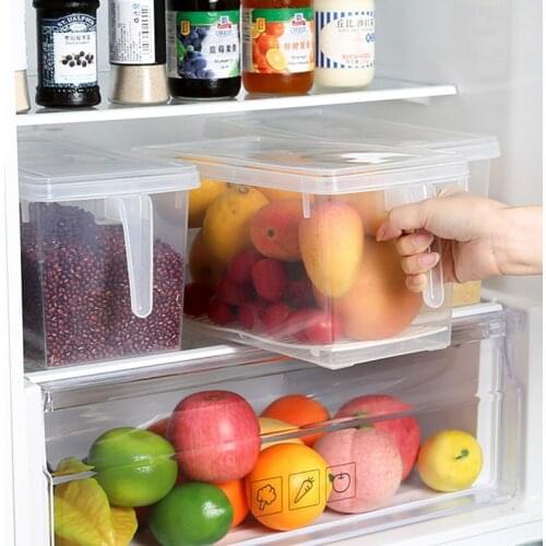 Drain Refrigerator Storage Box Kitchen Organizer Food Storage Containers Thick Plastic Egg Boxes Kitchen Accessories Household