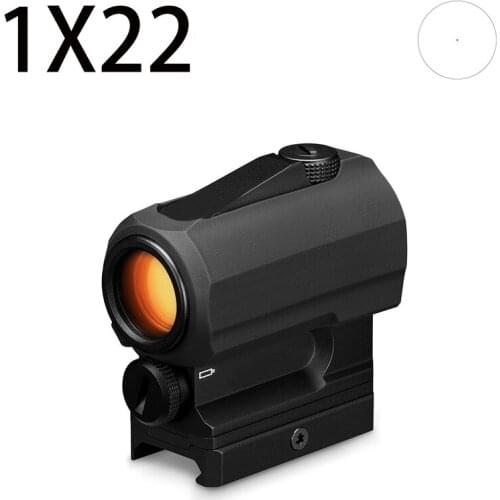 Tactical Military Red Dot Optic Sight 1x22 Rifle AR15 Red Dot Scope For 20mm Rail Mount