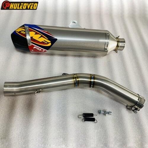 Titanium Alloy for Yamaha WR450F 2016-2020 Motorcycle Exhaust Muffler Link Pipe Carbon Exhaust Escape Demper Mid Pipe for WR450