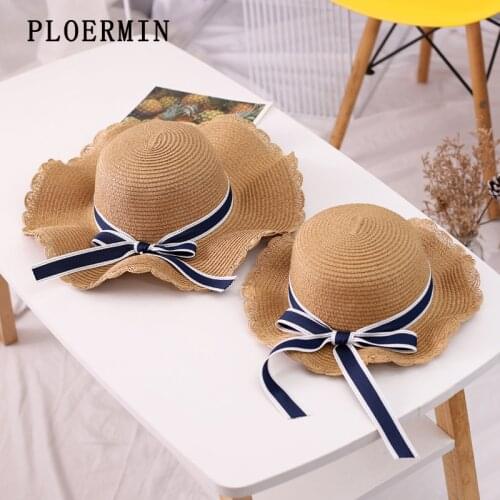 PLOERMIN 2020 New Summer Casual Women Lady Straw Hat Sun Hats Panama Cap Summer Beach Beachwear Sun Hat