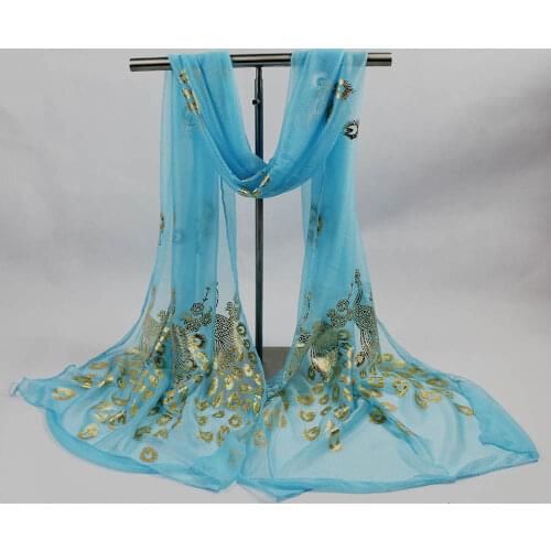 Eleagnt Designer Scarf Gold Pashmina Lovely Chiffon Large Scarf For Woemn Spring Summer Beach Decoration Scarves For Photograph