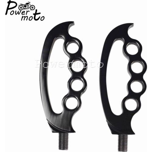 1 Pair Motorcycle Black Mini Toe Footpeg Aluminum 3.8" Shifter Peg Universal For Sportster Softail Dyna Touring Bobber Chopper
