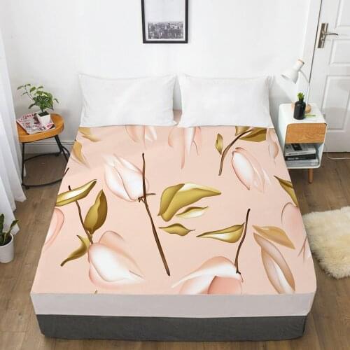 1PC Fitted Sheets Mattress Cover With Elastic Band 3D Bedsheet Linens 150x200 90x200 Bed Sheet Customize any size design