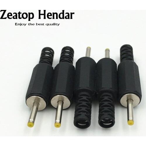 10Pcs 2.5mm x 0.7mm DC Power Cable Male jack Plug Connector Adapter Plastic Yellow Head