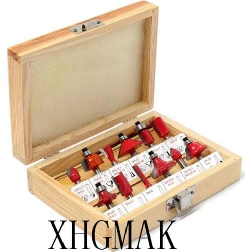 12pcs 8mm Electromechanical wood engraving and milling cutter edger blade cutter tool kit Engraving bits