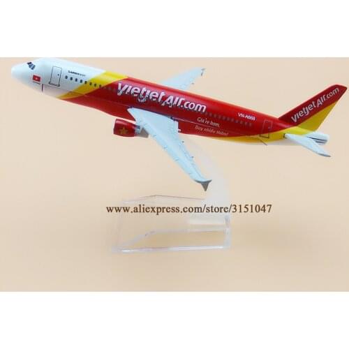 16cm Vietnam VietJet Air Airbus 320 A320 Airlines Plane Model Alloy Metal Diecast Model Airplane Aircraft Airways Kids Gift
