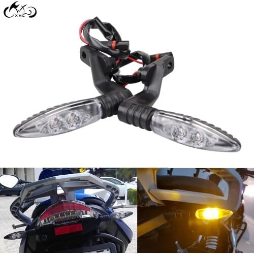 2Pcs Motorcycle 12V Amber Rear Turn Signal Indicator LED Light For BMW S1000RR/XR R1200GS C 600 SPORT F650GS TWIN 2008 - 2012