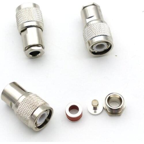 20PCS copper TNC Plug Clamp for cable RG58/142/400 LMR195 RF Coax connector