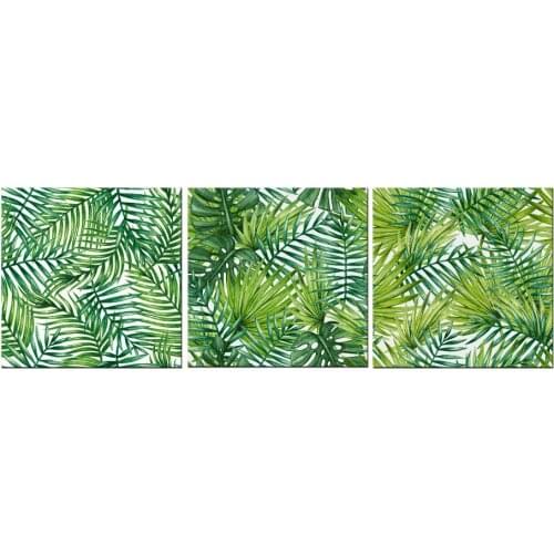 3 Piece Canvas Wall Art Tropical plants leaves Painting Picture Print Canvas poster leaf Wall Picture For Living Room wall decor