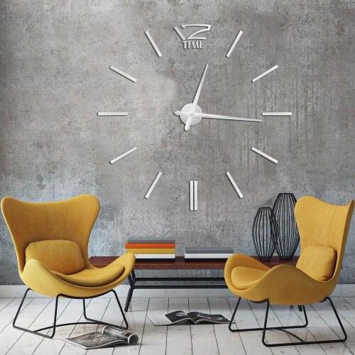3D Big Wall Clock Gift Modern Quartz Watch Clocks Fashion Diy Acrylic Mirror Stickers Art Living Room Home Decoration New