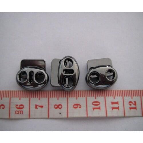 Diy Pig nose cord lock plating black nickel color fashion pig nose metal cord plating black gun down jacket cord lock 500pcs