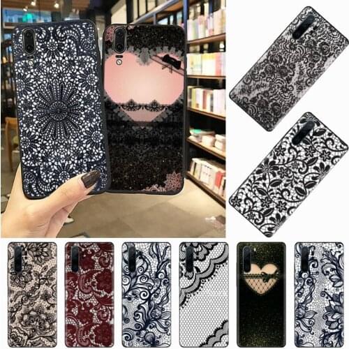 Lace Flower sexy fashion girl pattern luxury Anti-fall Phone Case For Huawei honor Mate P 10 20 30 40 Pro 10i 9 10 20 8 x Lite