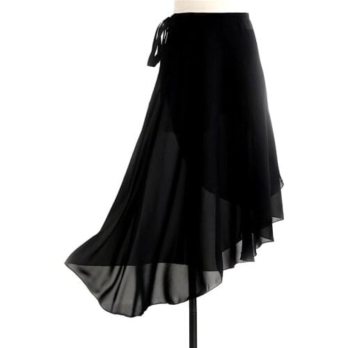 Adult Elegant Chiffon Yarn Tutu Skirt Ballet Dance Clothes Daily Training For Women Stage Performance One Piece Dance Skirts