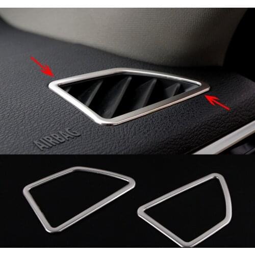 Chrome Car-Styling Internal Dashboard Side Air Vent Outlet frame Cover Trim for BMW X5 F15 X6 F16 E70 E71 Accessories