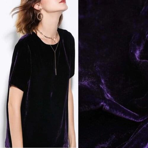 The United States imports of true velvet cloth Deep purple velvet Plain coloured silkworm silk velvet fabrics