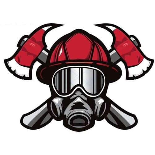 Interesting PVC 13cm X 13cm Car Sticker Accessories Rescue Fireman Department Suitable Car Window Decal