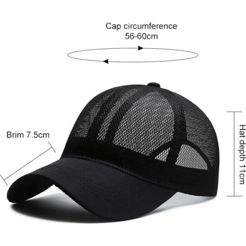 Unisex Full Mesh Cap Quick Baseball Dry Cooling Breathable Sunscreen Hat Adjustable outdoor Sports Cycling Running Sun Cap